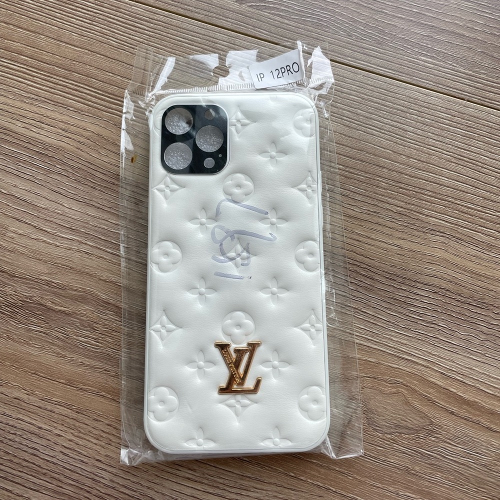 White IPhone 12Pro LV Phone Case